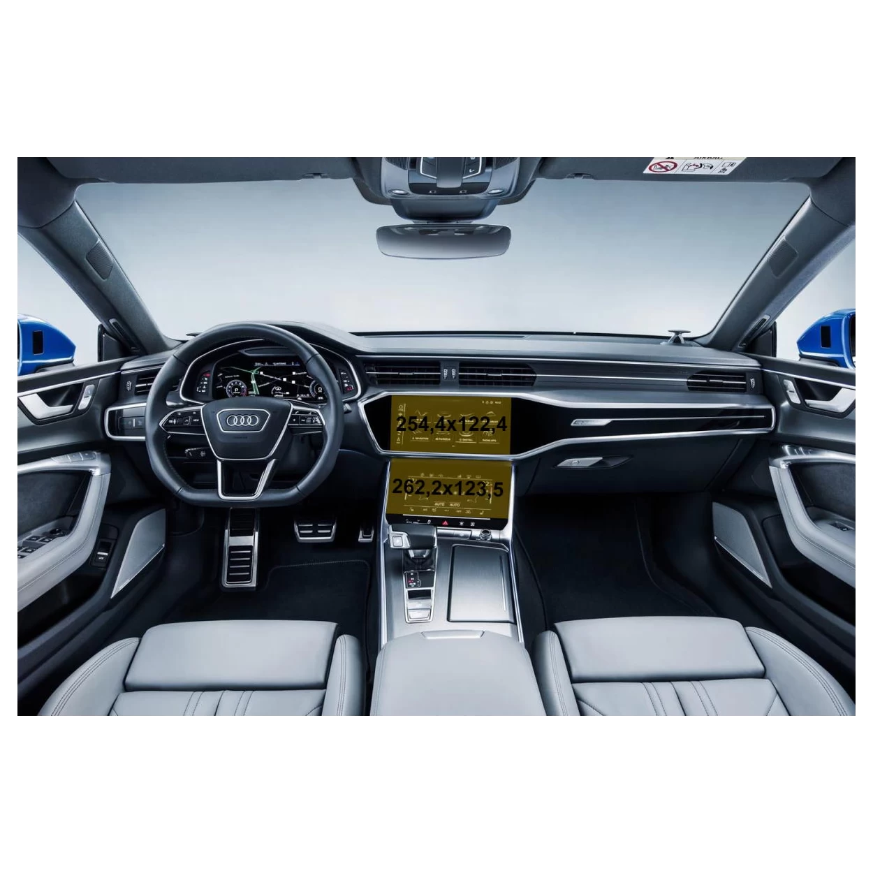 Audi A7 II (4K) 2017 - Present Multimedia + Climate-Control 10,2-8,6" ExtraShield Screeen Protector