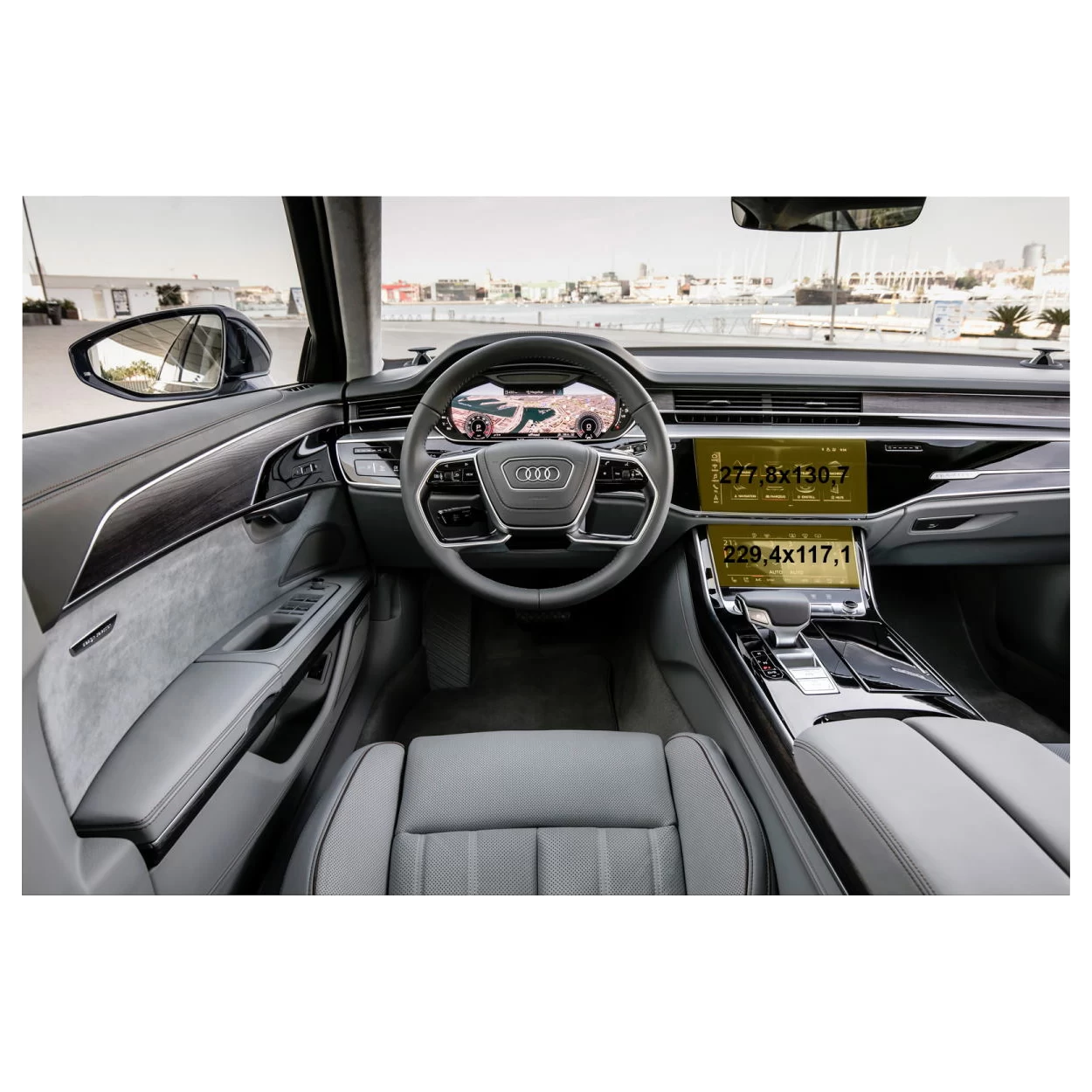 Audi A8 (D5) 2017 - Present Multimedia + Climate-Control 10,2-8,6" ExtraShield Screeen Protector