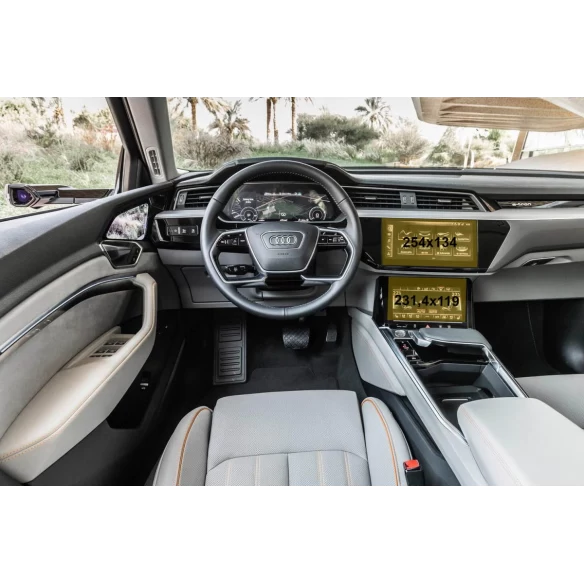 Audi E-tron 2018 - Present Multimedia + Climate-Control 10,1-8,6" ExtraShield Screeen Protector