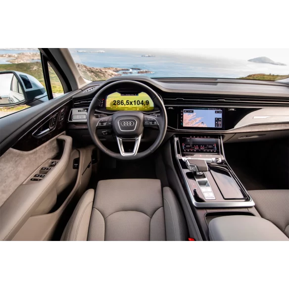 Audi Q7 II (4M) Facelift 2019- Present Digital Speedometer Audi Virtual Cockpit 12,3" 286,5x104,9 xx ExtraShield Screeen Protect