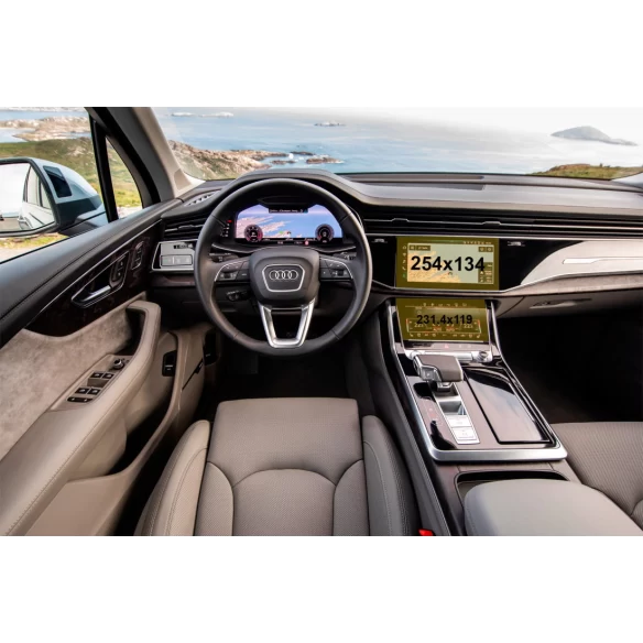 Audi Q7 II (4M) Facelift 2019- Present Multimedia + Climate-Control 10,1-8,6" ExtraShield Screeen Protector
