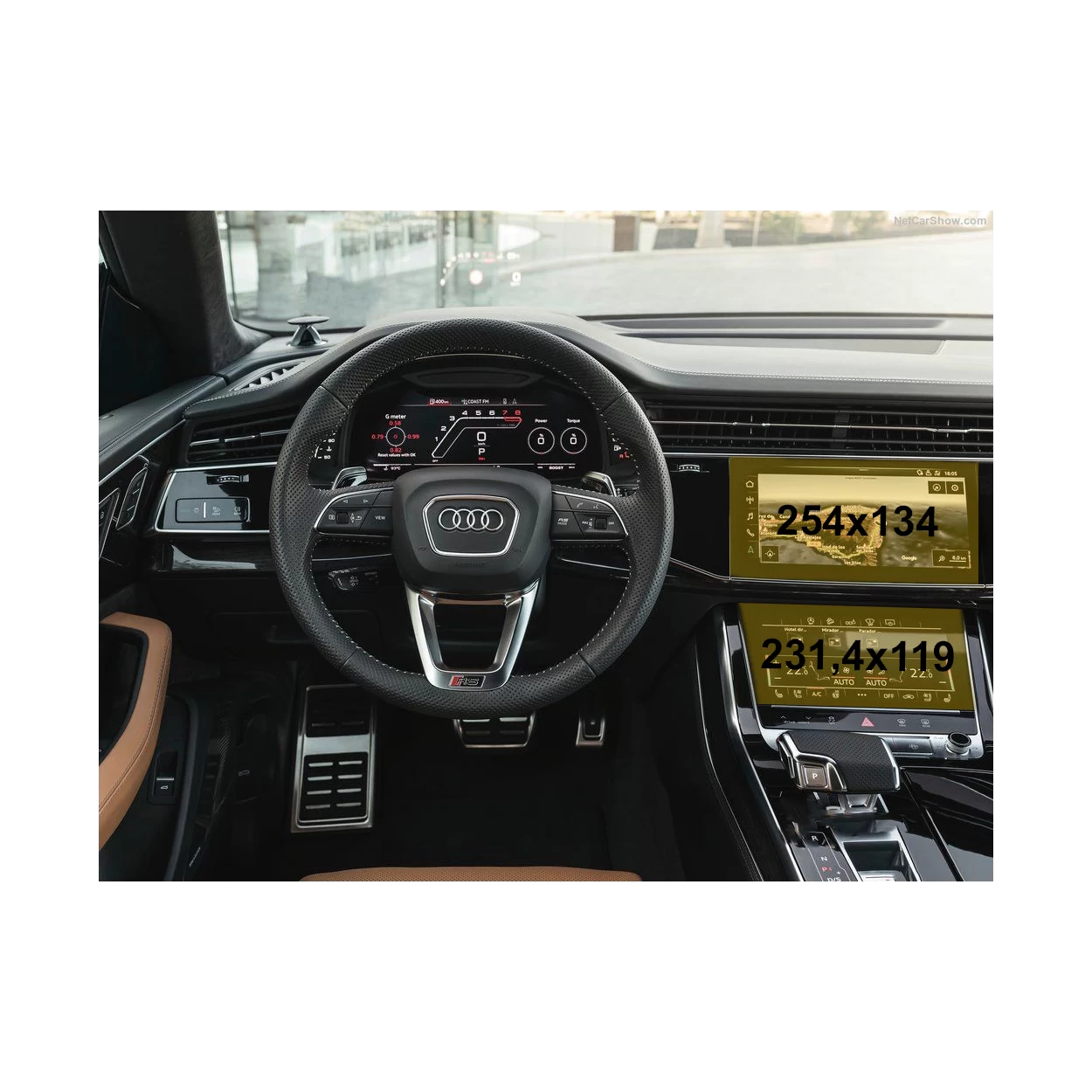Audi Q8 (4MN) 2018 - Present Multimedia + Climate-Control 10,1-8,6" ExtraShield Screeen Protector