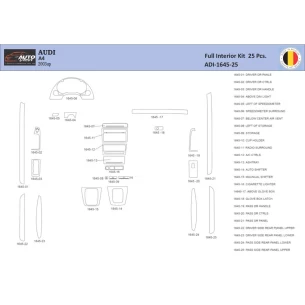 Audi A4 B6 2000–2006 Interior WHZ Dashboard trim kit 25 Parts