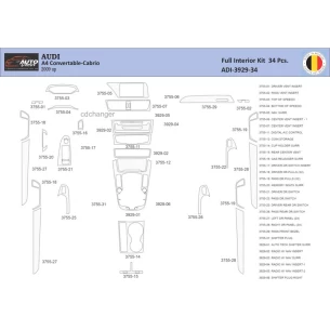 Audi A4 B8 2008–2016 Interior WHZ Dashboard trim kit 34 Parts 2
