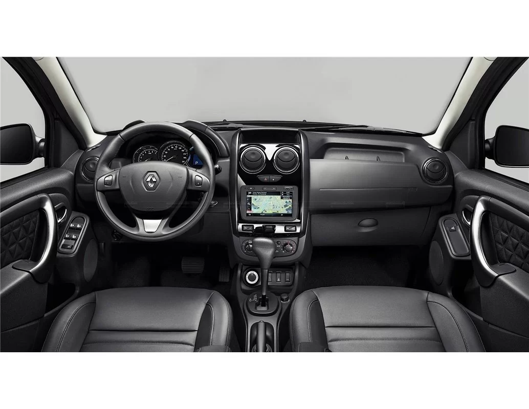 Dacia Duster 01.2013 3D Interior Dashboard Trim Kit Dash Trim Dekor 13-Parts - 1 - Interior Dash Trim Kit