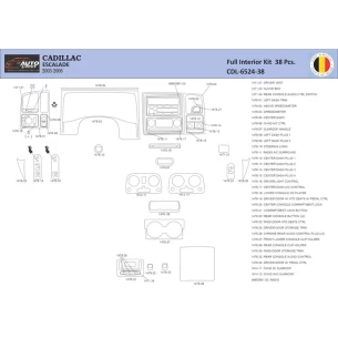 Cadillac Escalade 2003–2006 Interior WHZ Dashboard trim kit 34 Parts 2