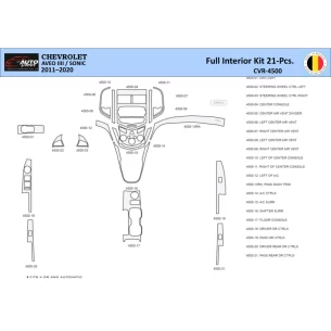 Chevrolet Aveo T300 2012–2020 Interior WHZ Dashboard trim kit 21 Parts 2