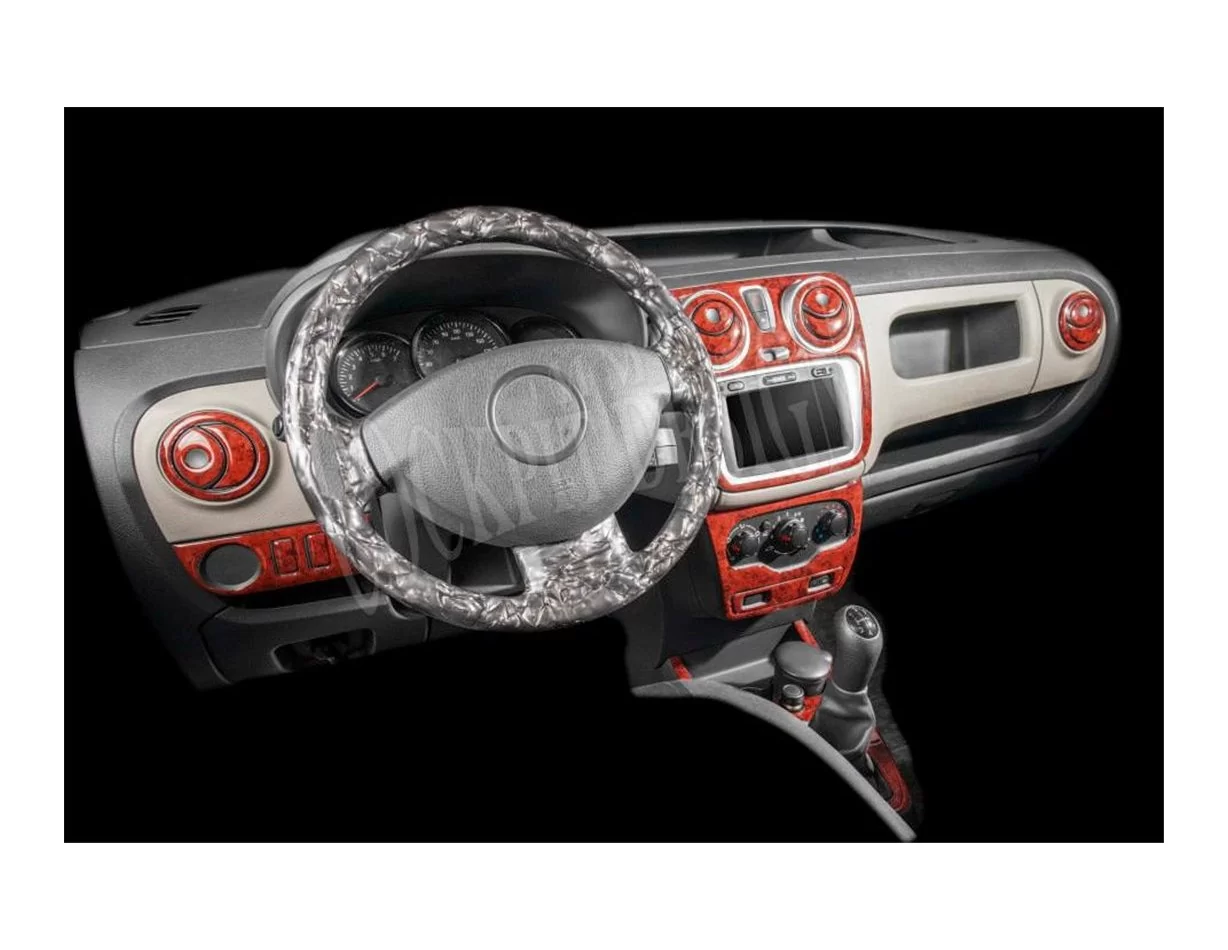 Dacia Lodgy 01.2010 3D Interior Dashboard Trim Kit Dash Trim Dekor 17-Parts - 1 - Interior Dash Trim Kit