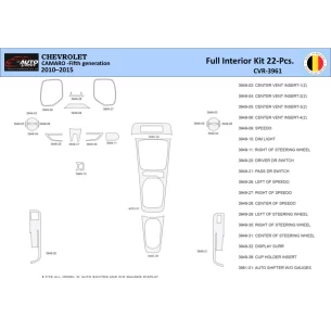 Chevrolet Camaro 2010-2015 Interior WHZ Dashboard trim kit 22 Parts 2