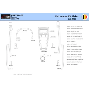 Chevrolet Equinox 2005–2009 Interior WHZ Dashboard trim kit 18 Parts 2