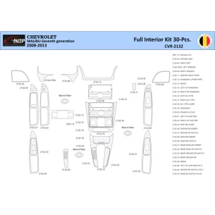 Chevrolet-Malibu-2008-2012 Interior WHZ Dashboard trim kit 30 Parts 2