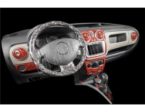 Dacia Lodgy 01.2013 3D Interior Dashboard Trim Kit Dash Trim Dekor 21-Parts - 1 - Interior Dash Trim Kit