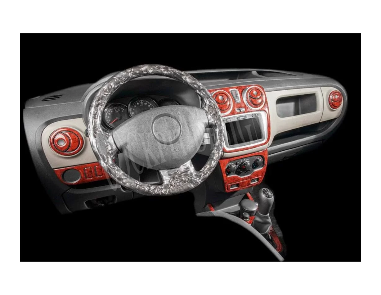 Dacia Lodgy 01.2013 3D Interior Dashboard Trim Kit Dash Trim Dekor 21-Parts - 1 - Interior Dash Trim Kit