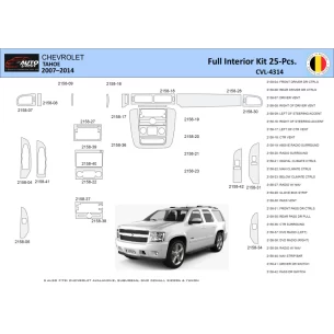 Chevrolet Tahoe 2007-2014 Interior WHZ Dashboard trim kit 25 Parts 2