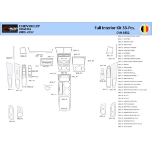 Chevrolet Traverse 2009-2013 Interior WHZ Dashboard trim kit 33 Parts