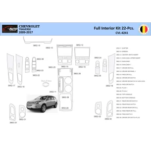 Chevrolet Traverse 2013-2017 Interior WHZ Dashboard trim kit 22 Parts