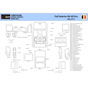 Chrysler Grand Voyager 2008-2016 Interior WHZ Dashboard trim kit 42 Parts 2