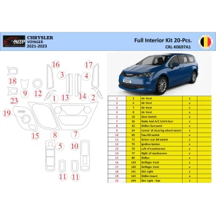 Chrysler Voyager 2021 Interior WHZ Dashboard trim kit 18 Parts 2
