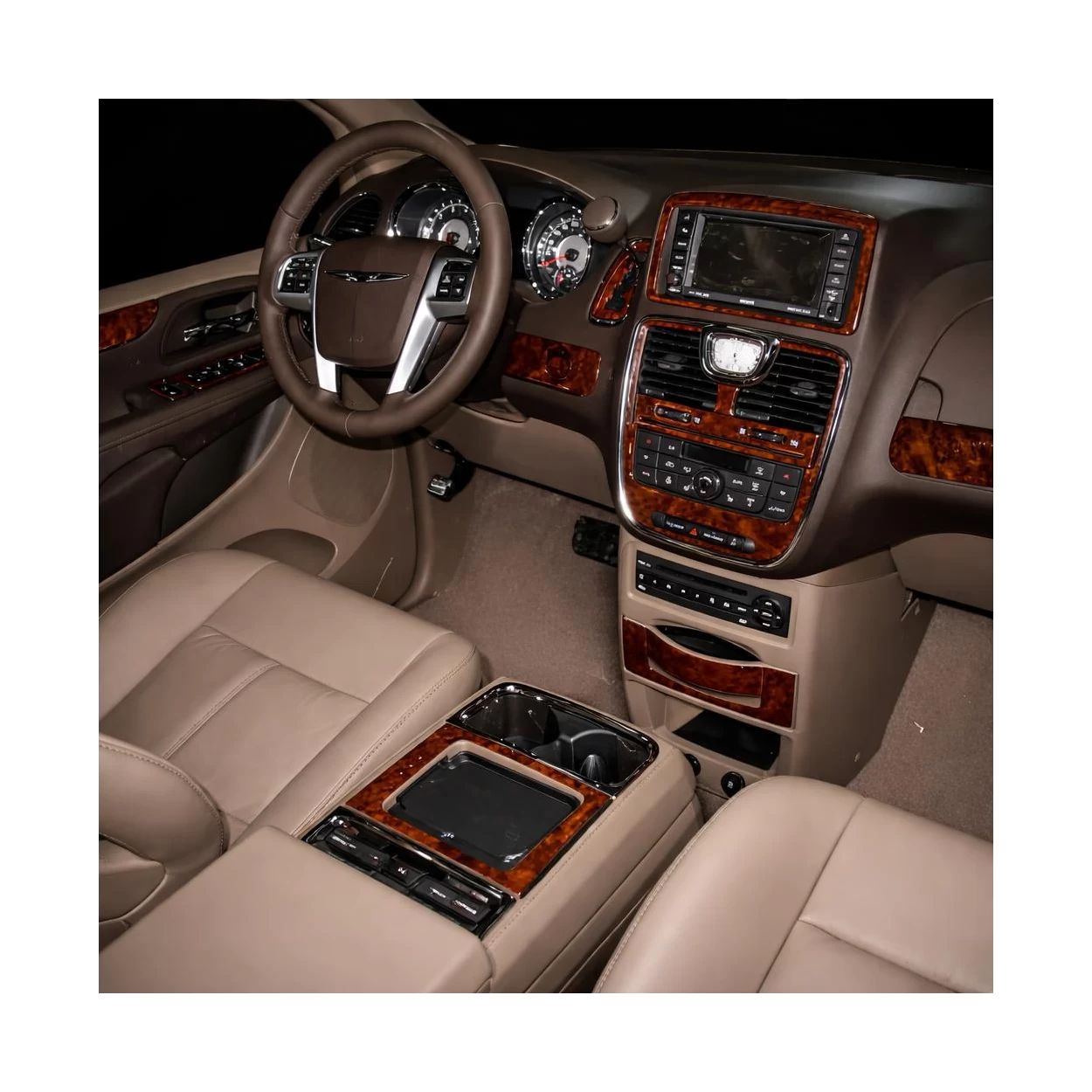 Chrysler Town Country 2011-2016 Interior WHZ Dashboard trim kit 18 Parts