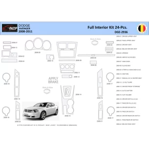 Dodge Avenger 2008-2010 Interior WHZ Dashboard trim kit 24 Parts 2