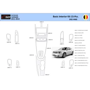 Dodge Avenger 2010-2014 Interior WHZ Dashboard trim kit 15 Parts 2