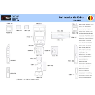 Dodge Caliber 2007-2009 Interior WHZ Dashboard trim kit 24 Parts 2