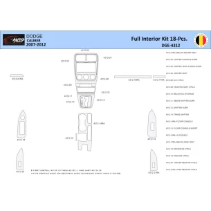 Dodge Caliber 2010-2012 Interior WHZ Dashboard trim kit 18 Parts 2