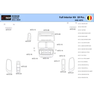 Dodge Caravan 2008-2016 Interior WHZ Dashboard trim kit 18 Parts 2