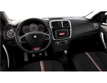 Dacia Sandero 01.2010 3D Interior Dashboard Trim Kit Dash Trim Dekor 22-Parts - 1 - Interior Dash Trim Kit
