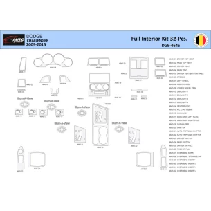 Dodge Challenger 2011-2015 Interior WHZ Dashboard trim kit 42 Parts 2