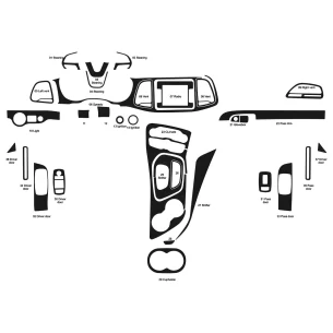 Dodge Challenger 2015-2023 Interior WHZ Dashboard trim kit 24 Parts 2