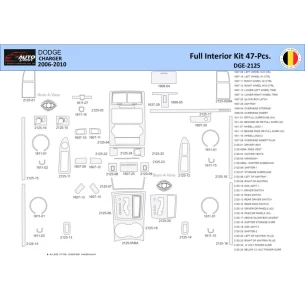 Dodge Charger LX 2006-2010 Interior WHZ Dashboard trim kit 47 Parts 2