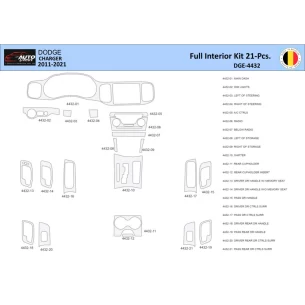 Dodge Charger LD 2011-2022 Interior WHZ Dashboard trim kit 21 Parts 2