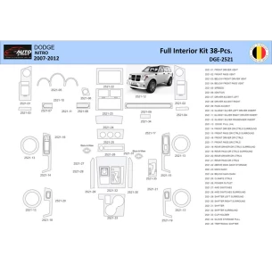 Dodge Nitro 2007-2012 Interior WHZ Dashboard trim kit 38 Parts