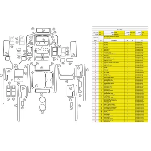Dodge Ram 1500 2013-2019 Interior WHZ Dashboard trim kit 60 Parts 2