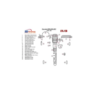 Chevrolet HHR 2006-2007 Basic Set Interior BD Dash Trim Kit