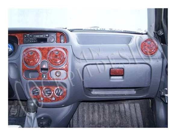 Dacia Solenza 04.2004 3D Interior Dashboard Trim Kit Dash Trim Dekor 27-Parts - 1 - Interior Dash Trim Kit