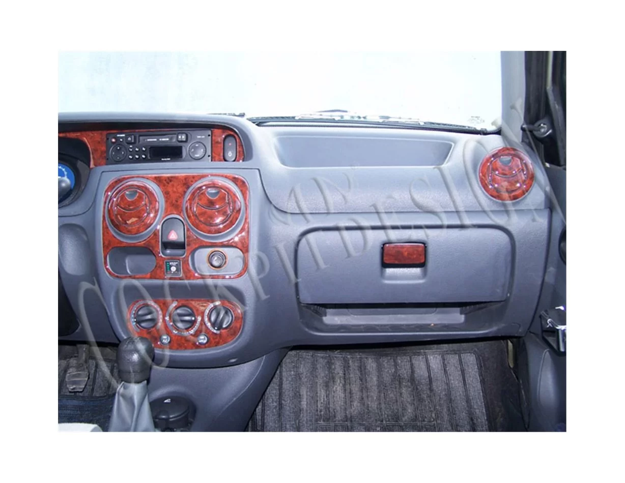 Dacia Solenza 04.2004 3D Interior Dashboard Trim Kit Dash Trim Dekor 27-Parts - 1 - Interior Dash Trim Kit