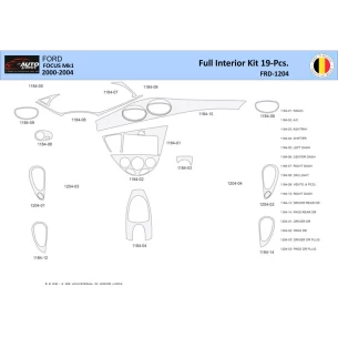 Ford Focus 2000-2005 Interior WHZ Dashboard trim kit 19 Parts 2