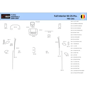 Ford Maverick II 2000-2005 Interior WHZ Dashboard trim kit 25 Parts 2