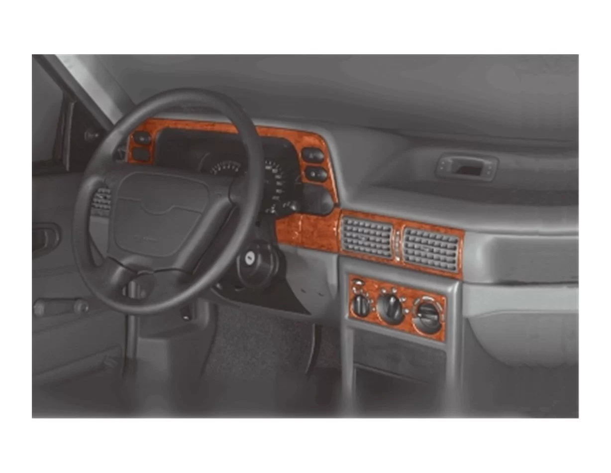 Daewoo Cielo-Nexia 02.95-05.97 3D Interior Dashboard Trim Kit Dash Trim Dekor 16-Parts - 1 - Interior Dash Trim Kit