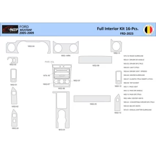 Ford Mustang  2005-2009 Interior WHZ Dashboard trim kit 16 Parts 2
