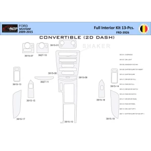Ford Mustang  2010-2015 Interior WHZ Dashboard trim kit 13 Parts 2