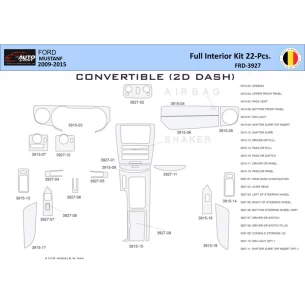 Ford Mustang  2010-2015 Interior WHZ Dashboard trim kit 22 Parts 2