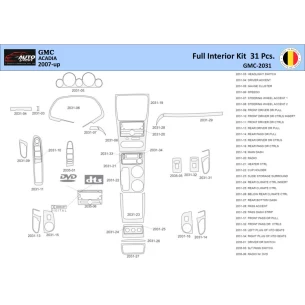 GMC Acadia 2007-2016 Interior WHZ Dashboard trim kit 31 Parts 2