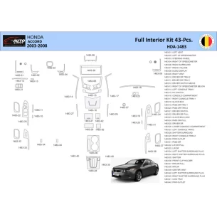 Honda Accord 2003-2007 Interior WHZ Dashboard trim kit 43 Parts