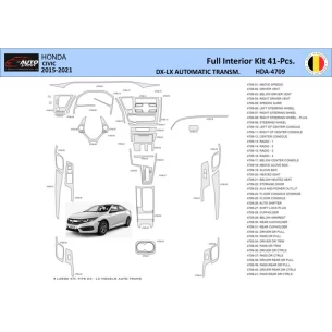 Honda Civic XI 2015-2021 Interior WHZ Dashboard trim kit 41 Parts