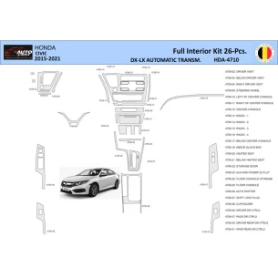 Honda Civic XI 2015-2021 Interior WHZ Dashboard trim kit 26 Parts