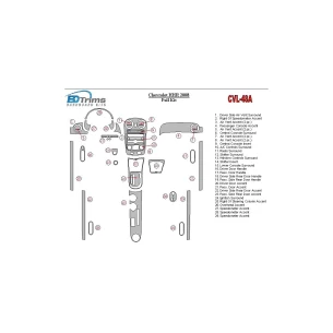 Chevrolet HHR 2008-2008 Full Set Interior BD Dash Trim Kit