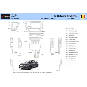 Honda Civic XI 2015-2021 Interior WHZ Dashboard trim kit 20 Parts